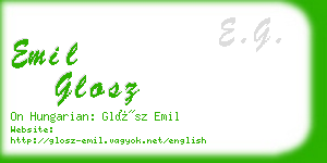 emil glosz business card